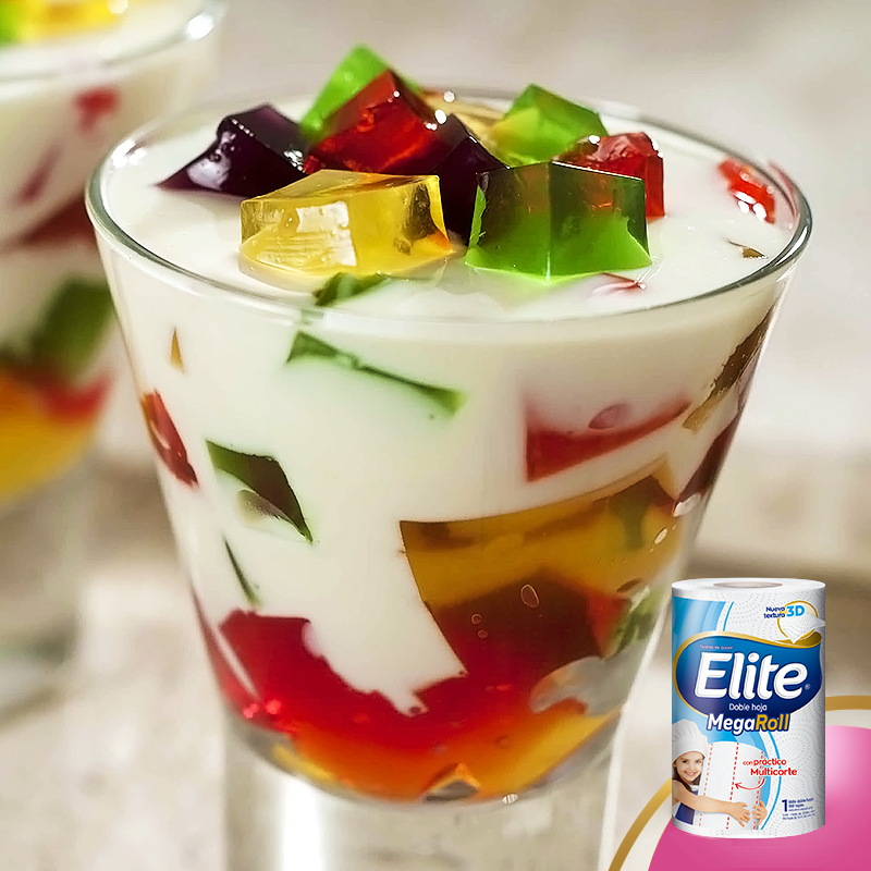 Elite México - Gelatina de yogurt con fruta